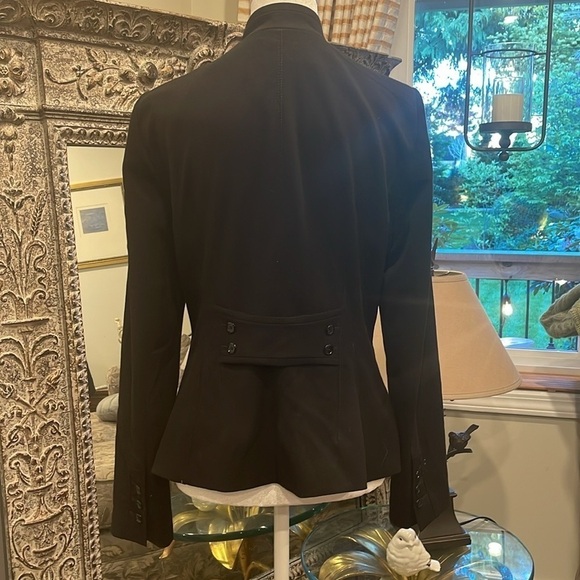 White House Black Market sz 10 lined black tailored blazer pockets - Picture 4 of 10
